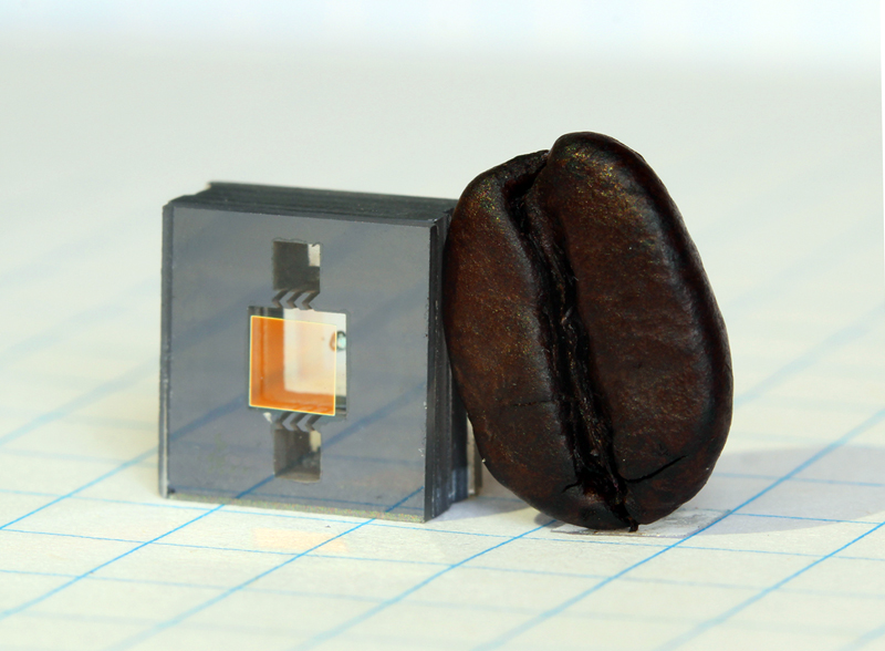 Coffee time: The heart of NIST’s next-generation miniature atomic clock.