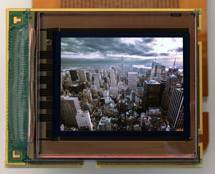 MicroOLED's 5.4 million pixel low-power OLED display.