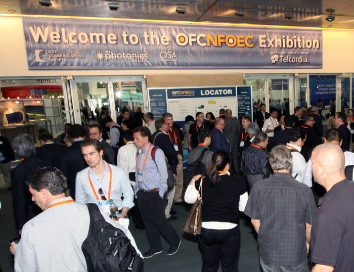 Crowded: OFC/NFOEC 2013, the annual optical fiber communications and technologies expo.