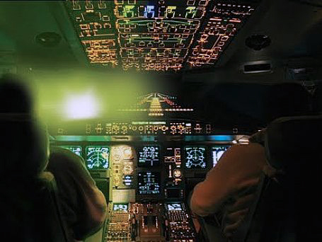 In the U.S. there are 10 laser attacks on airplanes each day.