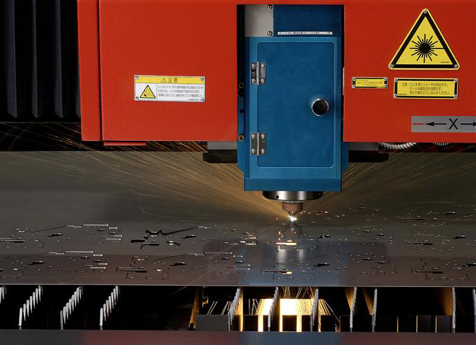 Industrious:  laser cutting of sheet steel at Hutchinson Engineering. 