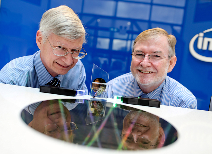 Renewal: Intel's Mike Mayberry (left) and Dr. Kieran Drain of Tyndall National Institute,