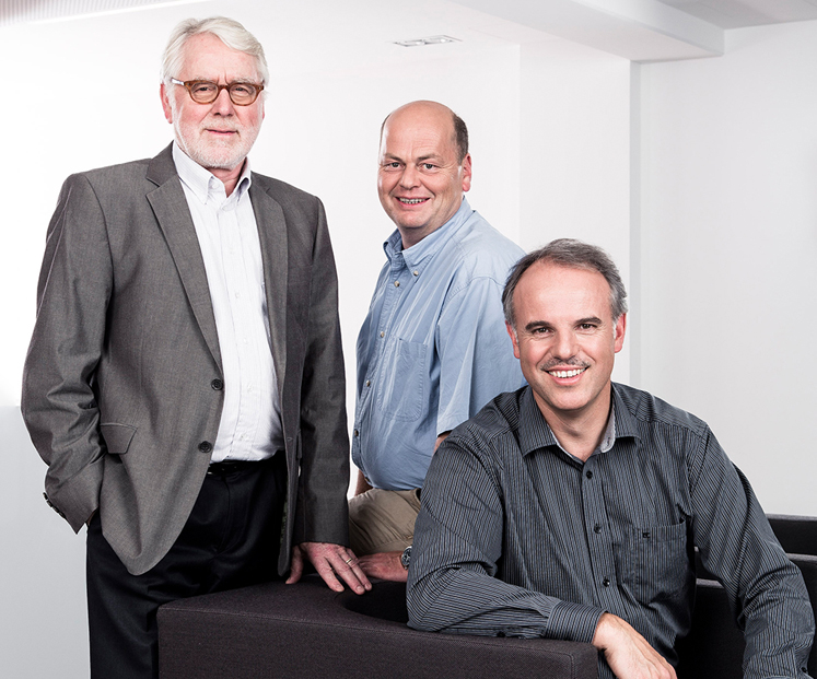 Founder Wilhelm Stemmer with new directors Christof Zollitsch and Martin Kersting.