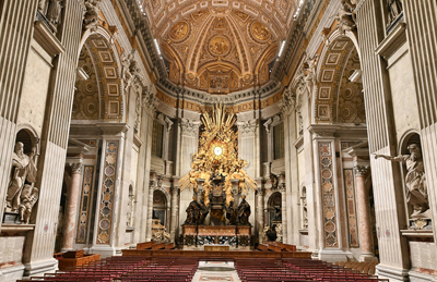 Guiding light: St. Peter’s Basilica in the Vatican, Rome, newly relit by Osram.