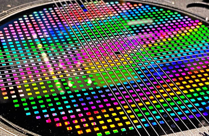 NILT wafer with thousands of metasurface lenses.