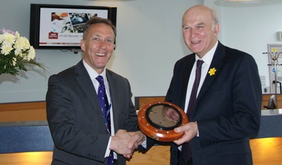 Vince Cable MP at Plessey