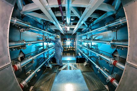 Power up! The preamplifiers of the LLNL's National Ignition Facility are readied.