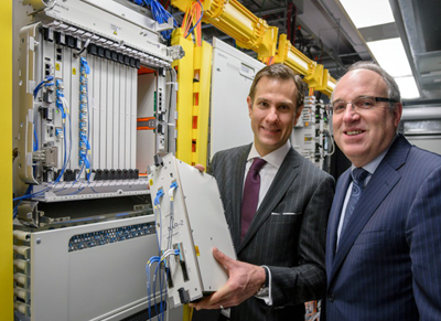Bellini, CTO Alcatel-Lucent Canada (left), and Graham, CEO of the ORION network.