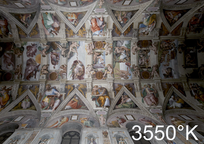 Ceiling the deal: Osram LEDs now illuminate the Sistine Chapel.