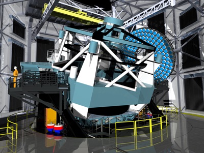 LSST: artist's impression of the 8.4 meter telescope