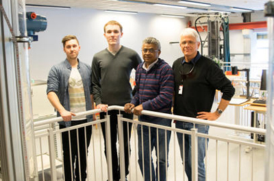 University of Stavanger research team led by Professor Time, right.