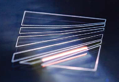 Creating microstructures on glass using an ultrafast laser.