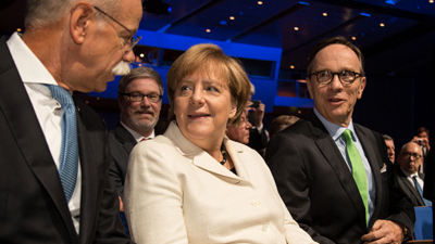 German Chancellor Dr Angela Merkel opened the Frankfurt Motorshow