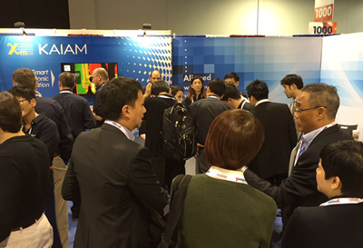 Busy, busy: Kaiam's OFC booth, this week.