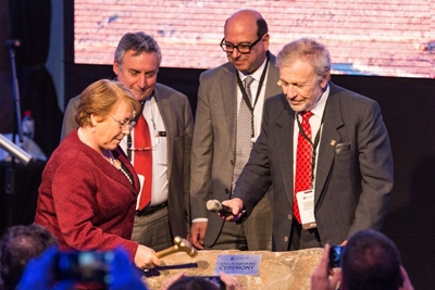 'First stone' ceremony in Chile