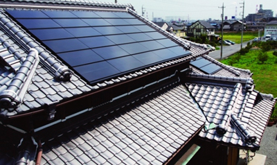 Solar Frontier deployment on a Japanese house. 