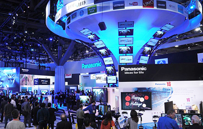 Significant player: Panasonic's big booth at last week's CES show in Las Vegas.