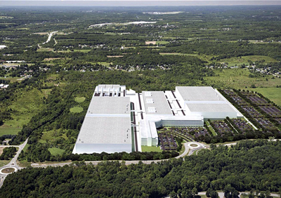 Artist’s rendering of ams’ pending semiconductor wafer fab at Marcy, Utica, New York.