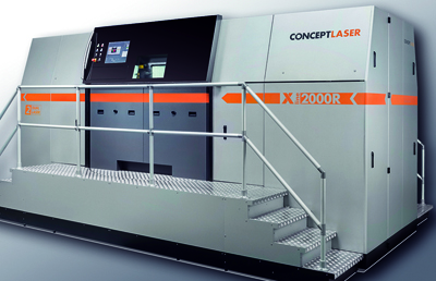 Concept Laser’s XLine 2000R selective laser melting system. 