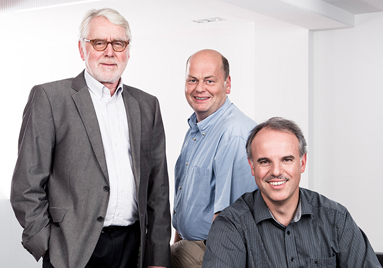 Founder Wilhelm Stemmer with new directors Christof Zollitsch and Martin Kersting.
