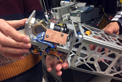 The new laser-pointing platform for CubeSat applications, developed at MIT.