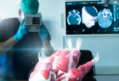 Enables viewing of inner body segments, including organs, tumors and veins.