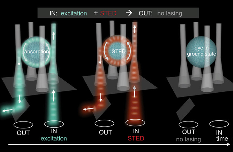 Nanosecond light-by-light switching achieved in liquid crystal droplet