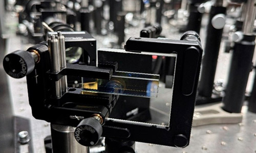 Optical setup behind logarithmic ultrafast photography. &copy; Keitaro Shimada et al./University of Tokyo.