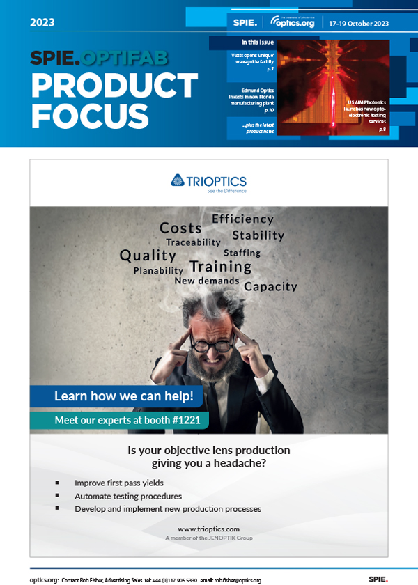 Product Focus Magazine - Optifab - 2023