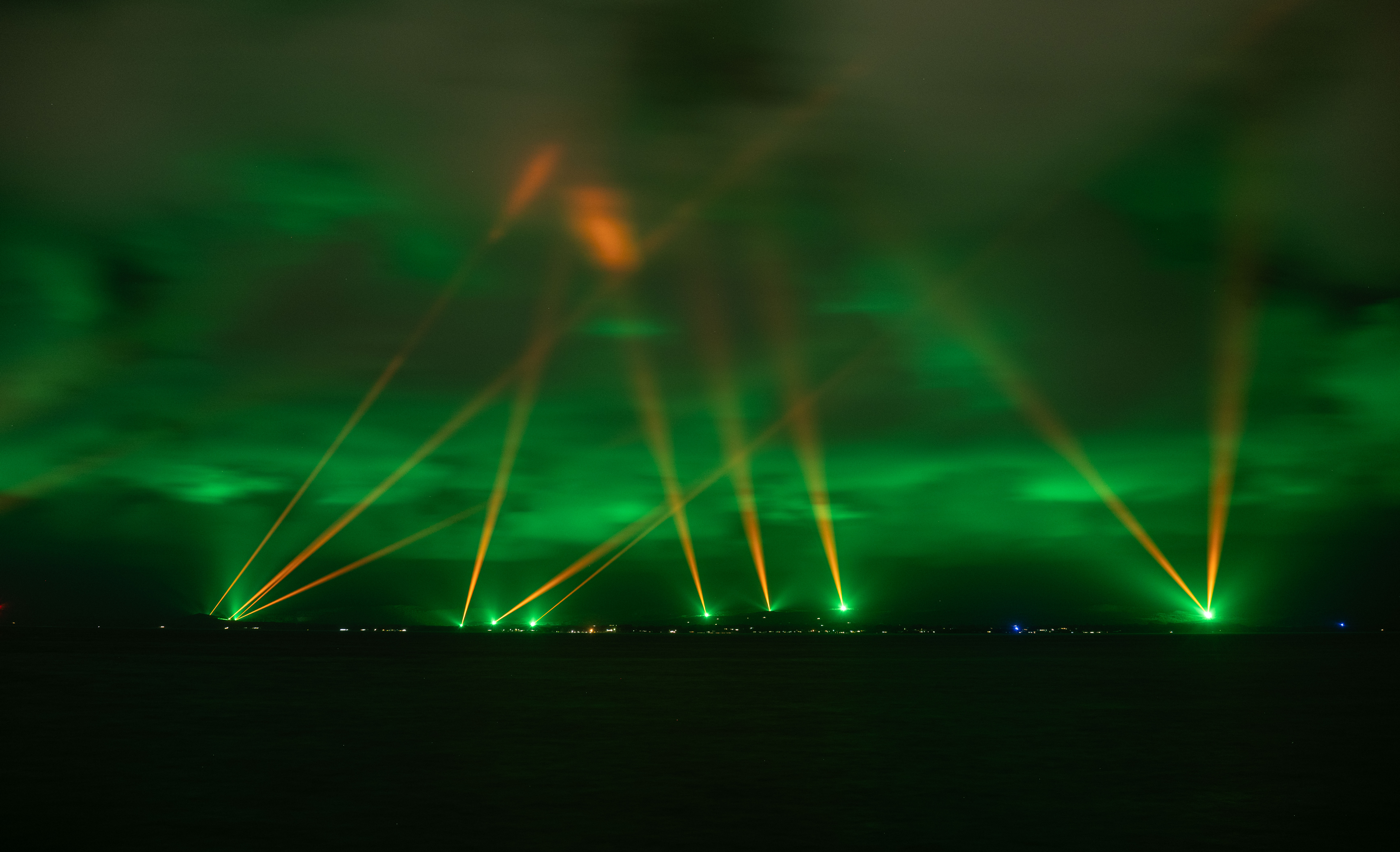 Lighting the sound installation: Image by Tuomas Kinnunen