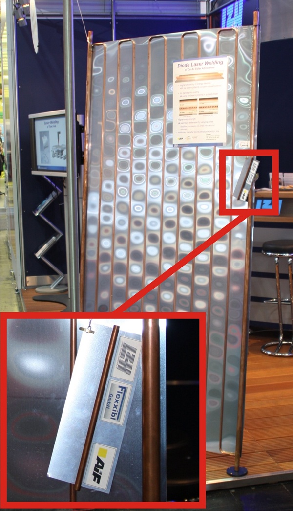 Using a single 4kW diode laser in place of two 6 kW flashlamp-pumped systems offers both reduced energy consumption and a better aluminum-copper weld, say LZH. Credits: LZH/Navitron.