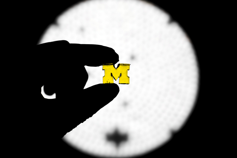 Quick yet strong: the new way to 3D print, developed at the University of Michigan, uses two lights to control the solidification of resin, enabling complex shapes to be pulled from a vat at 100 times the print speed of conventional 3D printers. Image: Evan Dougherty, U-M.