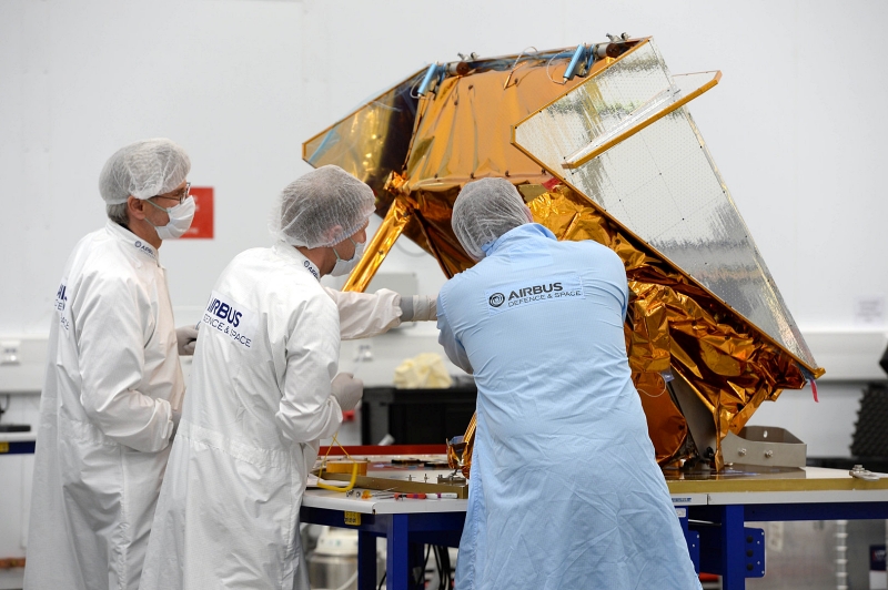 TROPOMI - described as the most advanced multispectral imaging spectrometer to date - is on board the Copernicus Sentinel-5P satellite. The instrument was developed jointly by ESA and the Netherlands Space Office, and is designed to identify and map a range of pollutant gases, including methane. Photo: Airbus Defence and Space.