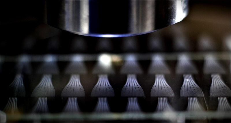Spun out from Heriot-Watt University in 2010, Optoscribe uses laser direct write technology to manufacture glass-based integrated 3D photonic components for applications in telecoms and datacoms markets. Photo: Optoscribe.