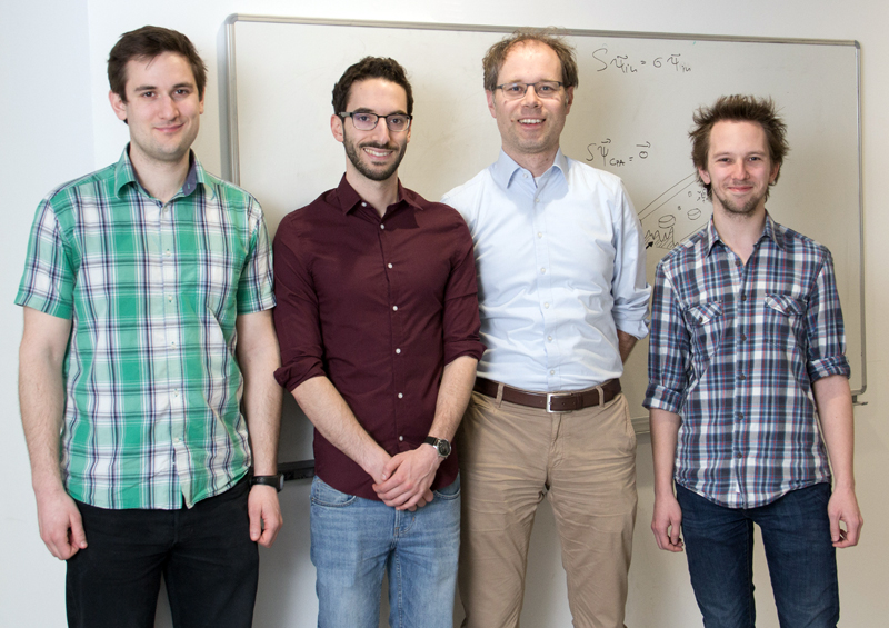 The team from TU Wien (from left to right): Kevin Pichler, Andre Brandst&ouml;tter, Stefan Rotter, Matthias K&uuml;hmayer. Image TUV.