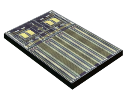 MACOM, which has just released the MAOP-L564FP, a quad-channel silicon photonic integrated circuit with integrated lasers (L-PIC), has also signed a deal with GlobalFoundries to ramp production at large-scale fabs in New York and Singapore. Image: MACOM.