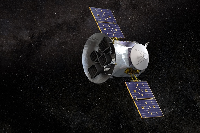 Launched a year ago, TESS is part-way through a survey of the cosmos designed to locate Earth-like exoplanets orbiting relatively nearby stars that can then be further probed for signs of life. Image: NASA.