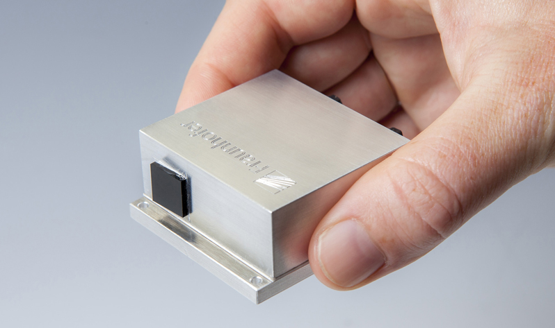 Fraunhofer IAF has developed extremely compact and robust quantum cascade laser modules for a variety of spectroscopic applications. &copy; Fraunhofer IAF.