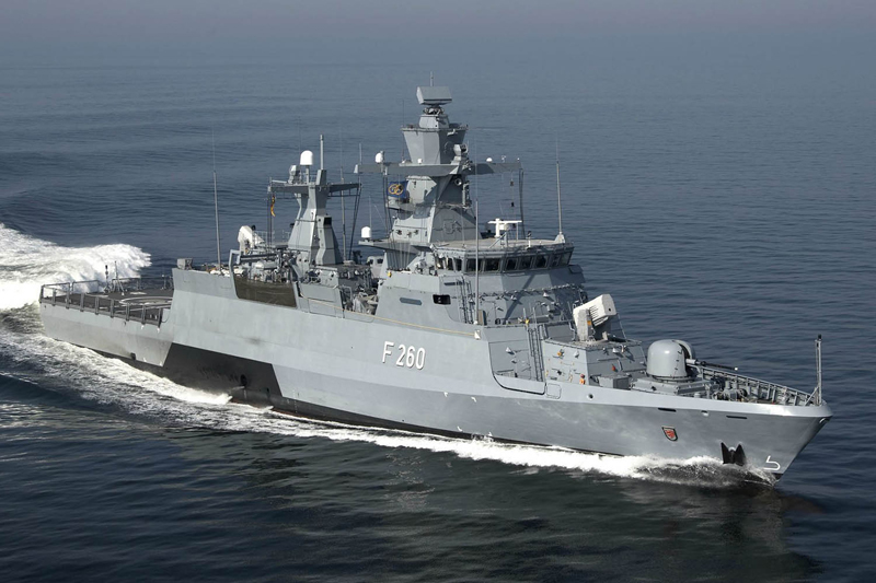 K130 Braunschweig-class corvette. Picture source: Bundesmarine, Germany.
