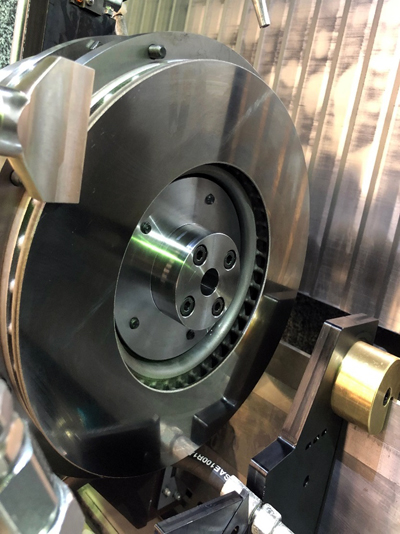 Brake even: finished brake disc coated with the EHLA process. &copy; Buderus Schleiftechnik, A&szlig;lar, Germany | HPL Technologies, Aachen, Germany. 