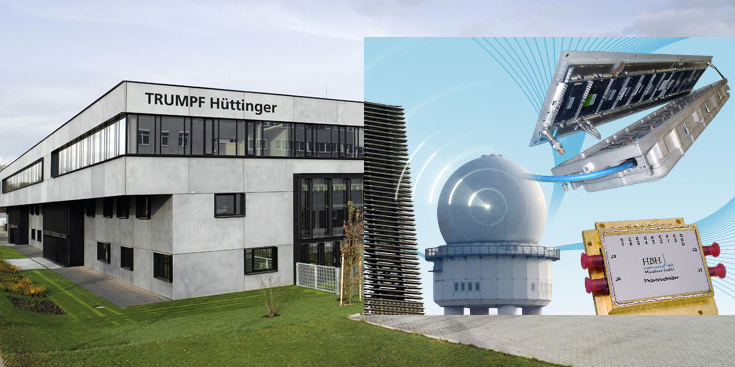 Trumpf H&uuml;ttinger is setting its sights on new markets based on microwave technology. HBH's range of products are designed for plasma generation, displays, radar and space applications and communications. Images: Trumpf H&uuml;ttinger / HBH.