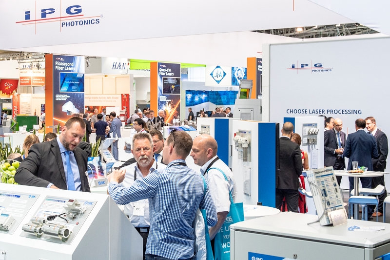 IPG Photonics has developed a suite of ultrashort-pulsed lasers for industrial materials processing applications that it hopes will become big sellers in the future. Photo: Messe M&uuml;nchen.