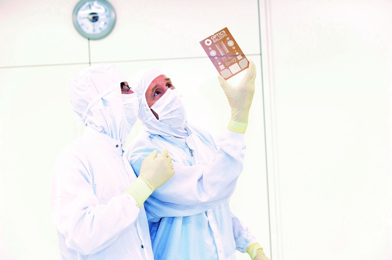 Coated optical components are one of the core competencies of Optics Balzers, with applications in life sciences and consumer electronics among the major drivers of growth at the moment. Photo: Optics Balzers.