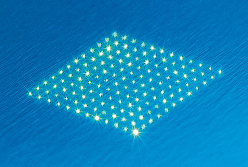 The partners involved in the ERDF-funded project ScanCut developed a laser-based method of helical cutting with a multi-beam module, paving the way for new solutions that can be used as an alternative to punching. &copy; Fraunhofer ILT, Aachen, Germany.
