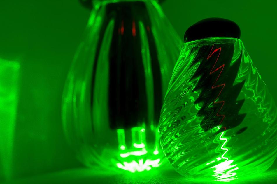Optic vessels made of glass and diamond by artist Karen Cunningham, one inspiration for the RMIT project. Credit: Michael Haines Photography.