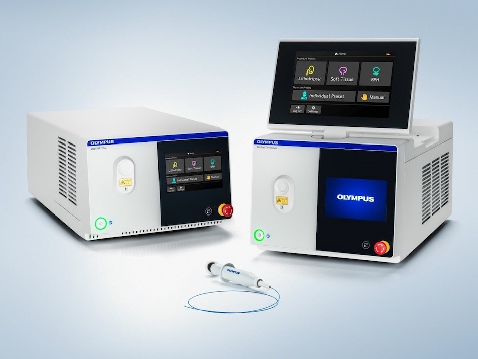 A new international study will collect real-world evidence on the performance of the new Soltive system for breaking up kidney and ureteral stones. Credit: Olympus.
