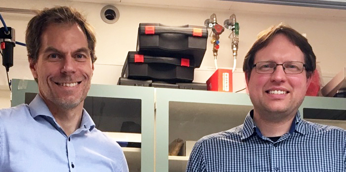 CryptQ team members Professor Ulrik Lund Andersen left) and project leader associate professor Tobias Gehring, who both work at Denmark's  DTU Physics.