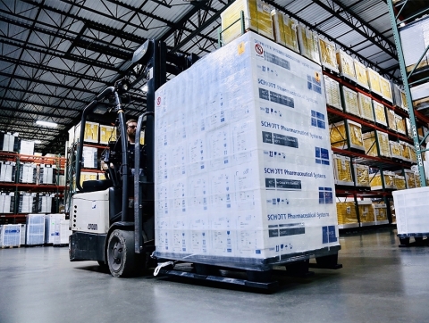 A shipment of vaccine-ready vials leaving Schott's Lebanon facility in Pennsylvania. Image: Schott