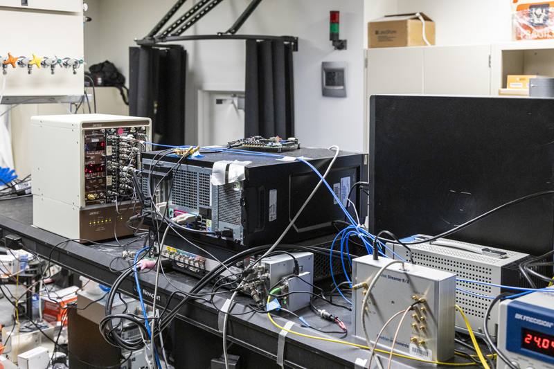 The third and final node used in the experiment is located in the Charlie laboratory. Credit: Carlos Jones/ORNL, U.S. Dept. of Energy
