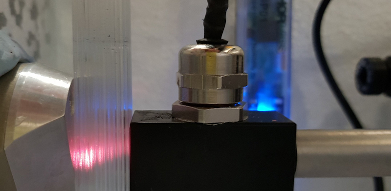 Lung phantom lab bench setup with capillary array and GASMAS probes. Credit: A. Pacheco, TNI.